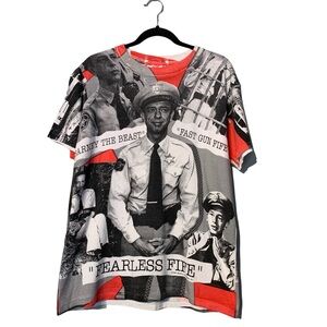 VINTAGE | RARE ‘92‎ Delta Single Stitch AOP Andy Griffith Show Barney Fife Tee
